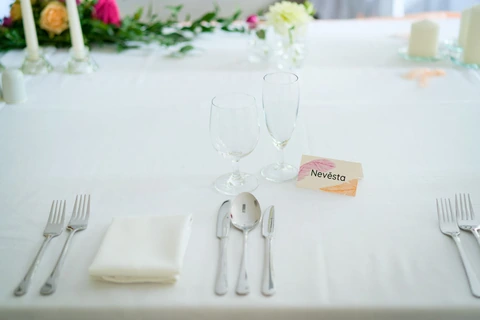 Svatební tabule, hotel Lepold