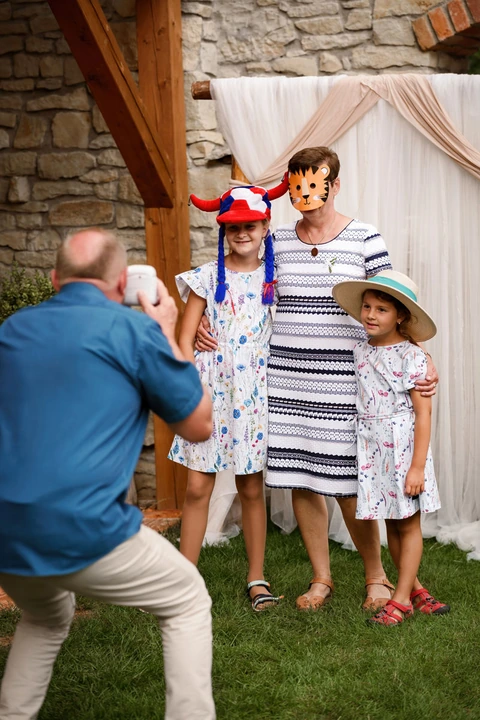 Svatební momentka, focení Instaxem