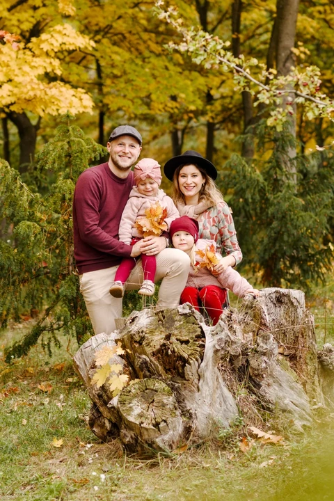 Podzimní rodinné focení, park na špici