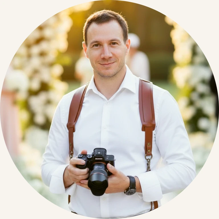 Břetislav Válek s fotoaparátem