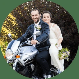 Tereza a Martin na motorce