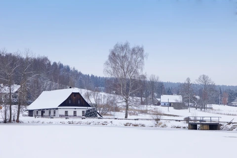 Kyšperský rybník v zimě
